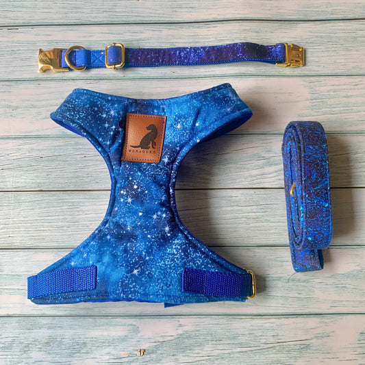 Conjunto Universe para perros y gatos Arnes+Collar+Correa