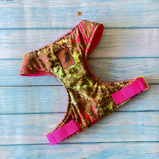Pechera PinkHojas arnes para perros y gatos